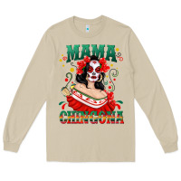 Mushroom Mama Chingona Skull Long Sleeve Tee - texasbilliewilder