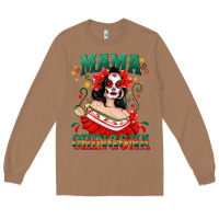 Toasted Coconut Mama Chingona Skull Long Sleeve Tee - texasbilliewilder