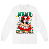 White Mama Chingona Skull Long Sleeve Tee - texasbilliewilder
