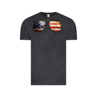Vintage Black amerıcan flag glasses Vintage Tee - BarkalooDesign