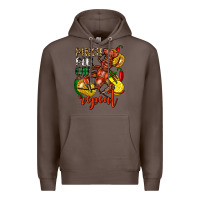 Coffee Pinch peel eat repeat crawfish Premium Hoodie - FaDigitalArtStudio