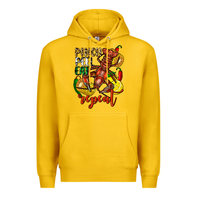 Pinch Peel Eat Repeat Crawfish Premium Hoodie by FaDigitalArtStudio | Teevron