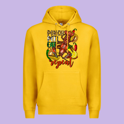 Pinch Peel Eat Repeat Crawfish Premium Hoodie Designed By Fadigitalartstudio