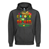 Charcoal Heather Cinco de drinko Zipper Hoodie - FaDigitalArtStudio