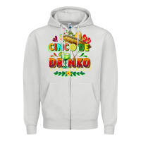 Dove Grey Cinco de drinko Zipper Hoodie - FaDigitalArtStudio