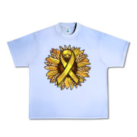 Grape Ice Child Cancer Awareness Sunflower Urban Heavy Tee - RanaPortraitStore