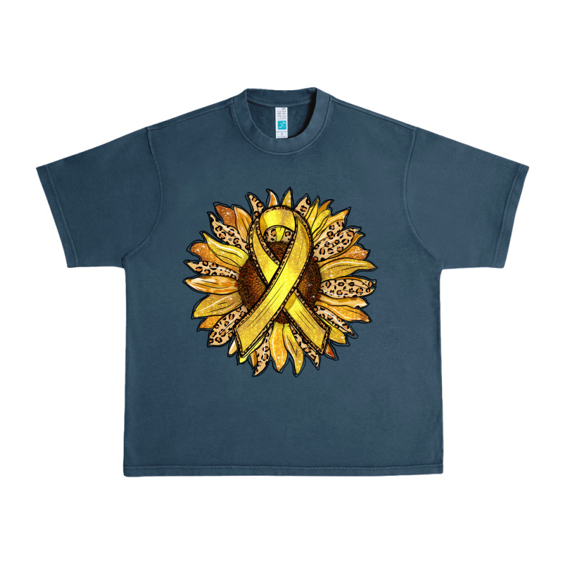 Child Cancer Awareness Sunflower Urban Heavy Tee by RanaPortraitStore | Teevron