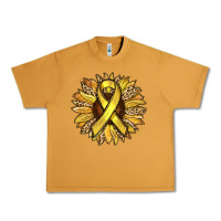 Peanut Butter Child Cancer Awareness Sunflower Urban Heavy Tee - RanaPortraitStore