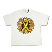 Pistachio Child Cancer Awareness Sunflower Urban Heavy Tee - RanaPortraitStore