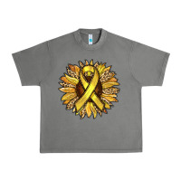 Tornado Child Cancer Awareness Sunflower Urban Heavy Tee - RanaPortraitStore