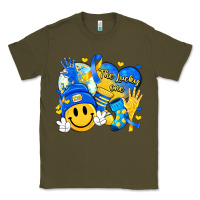 Army Green retro disco ball the lucky few smile face Classic Tee - Artiststas