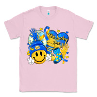 Bubblegum Pink retro disco ball the lucky few smile face Classic Tee - Artiststas