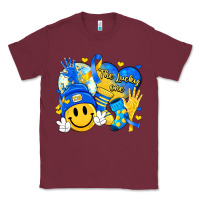 Burgundy retro disco ball the lucky few smile face Classic Tee - Artiststas