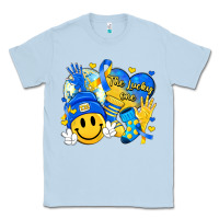 Dusty Blue retro disco ball the lucky few smile face Classic Tee - Artiststas