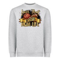 Heather Grey livin that sports mom life Heavyweight Sweatshirt - CowGirlArtShop