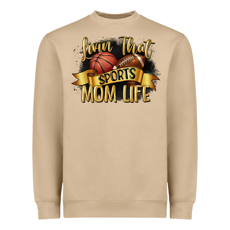 Livin That Sports Mom Life Heavyweight Sweatshirt by CowGirlArtShop | Teevron