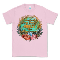 Bubblegum Pink i can do all things through christ who strenghtens me Classic Tee - JahusDesignShop