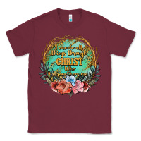 Burgundy i can do all things through christ who strenghtens me Classic Tee - JahusDesignShop