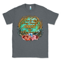 Charcoal Heather i can do all things through christ who strenghtens me Classic Tee - JahusDesignShop