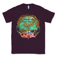 Plum i can do all things through christ who strenghtens me Classic Tee - JahusDesignShop