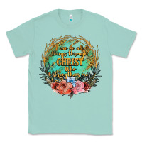 Seafoam i can do all things through christ who strenghtens me Classic Tee - JahusDesignShop