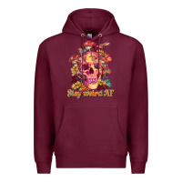 Burgundy stay weird af Premium Hoodie - RanaPortraitStore