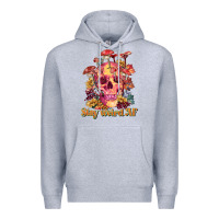 Heather Grey stay weird af Premium Hoodie - RanaPortraitStore
