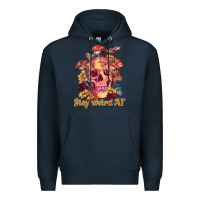 Navy stay weird af Premium Hoodie - RanaPortraitStore