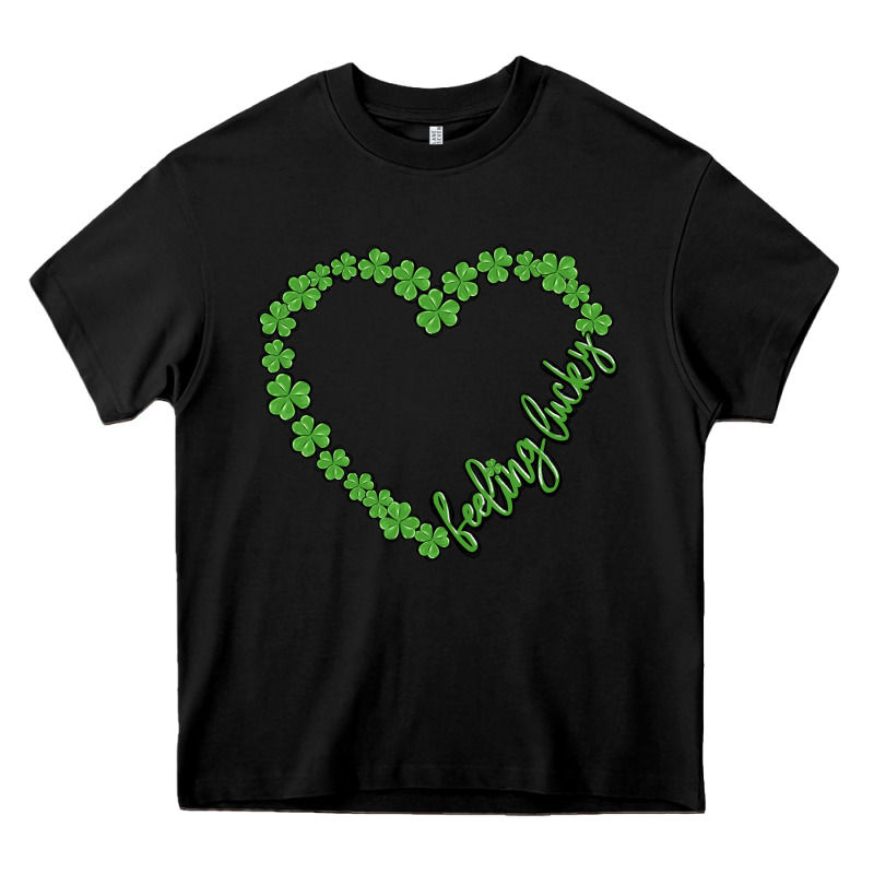 Shamrock Heart Felling Lucky Heavy Core Tee by MaliasSmallBusiness | Teevron
