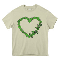 Mossy shamrock heart felling lucky Heavy Core Tee - MaliasSmallBusiness