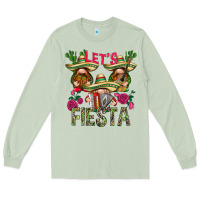 Matcha Let's Fiesta with gnomes Long Sleeve Tee - NancyCooperArtShop