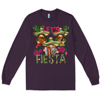 Plum Let's Fiesta with gnomes Long Sleeve Tee - NancyCooperArtShop