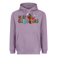 Lavender Merry christmas cross Heavyweight Hoodie - FaDigitalArtStudio