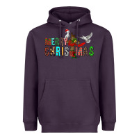 Plum Merry christmas cross Heavyweight Hoodie - FaDigitalArtStudio