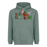 Sage Merry christmas cross Heavyweight Hoodie - FaDigitalArtStudio