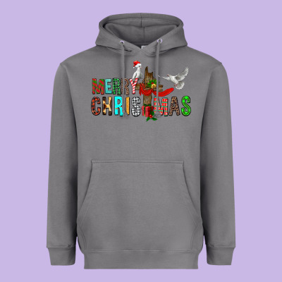 Merry Christmas Cross Heavyweight Hoodie Designed By Fadigitalartstudio