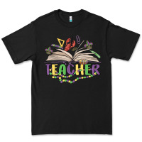 Black teacher mardi gras Premium Tee - MaliasSmallBusiness