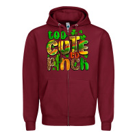 Burgundy St. Patrick's too cute to pinch Zipper Hoodie - OliviaCreatesArt