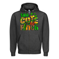 Charcoal Heather St. Patrick's too cute to pinch Zipper Hoodie - OliviaCreatesArt