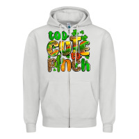 Dove Grey St. Patrick's too cute to pinch Zipper Hoodie - OliviaCreatesArt