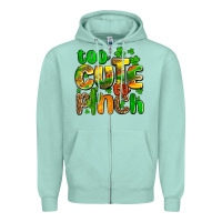 Seafoam St. Patrick's too cute to pinch Zipper Hoodie - OliviaCreatesArt