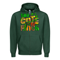 Sports Green St. Patrick's too cute to pinch Zipper Hoodie - OliviaCreatesArt