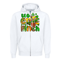 White St. Patrick's too cute to pinch Zipper Hoodie - OliviaCreatesArt