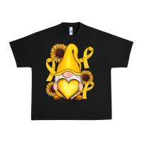 Black Childhood Cancer gnome Urban Heavy Tee - RanaPortraitStore