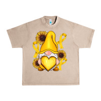 French Oak Childhood Cancer gnome Urban Heavy Tee - RanaPortraitStore