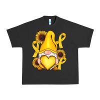 Pigment Black Childhood Cancer gnome Urban Heavy Tee - RanaPortraitStore