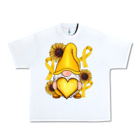 White Childhood Cancer gnome Urban Heavy Tee - RanaPortraitStore