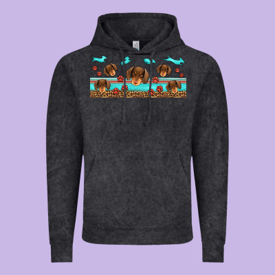 Dachshund Wiener Dog Vintage Hoodie Designed By Jasminsmagicworld