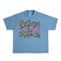Pebble Blue believe in miracles Urban Heavy Tee - JahusDesignShop
