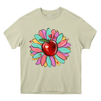Mossy teacher apple Heavy Core Tee - MaliasSmallBusiness